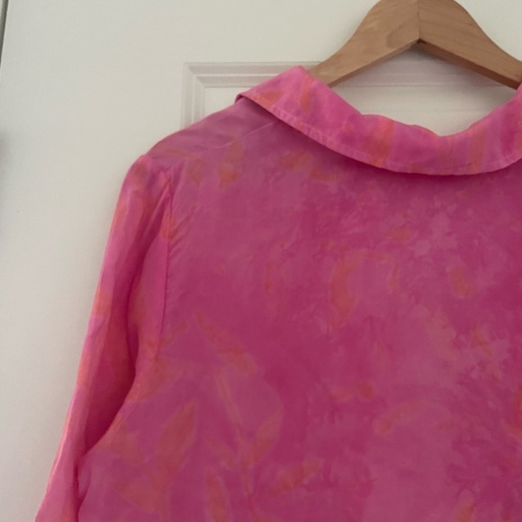 Amanda Bond Tie Dye Cupro Tunic Coverup Dress Resort - Picture 5 of 8